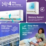 Voltas 1.5 Ton 3 Star 6 in 1 Adjustable Inverter Split AC | 100% Copper - Image 8