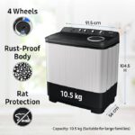 Samsung 10.5 kg, 5 star, Semi-Automatic Top Load Washing Machine - Image 11