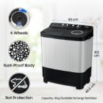 Samsung 8 kg, 5 star, Semi-Automatic Top Load Washing Machine (WT80C4200GG/TL, Air Turbo Drying - Image 5
