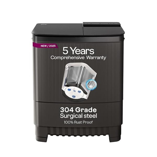 Godrej 8 Kg 5 Star With 460 PowerMax Wash Motor Semi-Automatic Top Load Boderless