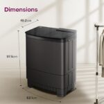 Godrej 8 Kg 5 Star With 460 PowerMax Wash Motor Semi-Automatic Top Load Boderless - Image 3