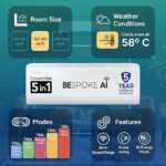 Samsung 1.5 Ton 3 Star,New Star rated, Bespoke AI Inverter Smart Split AC (WiFi, Energy Saving,Voice Control,Powerful Cooling,Copper, Digital Inverter, 4 Way swing, White, AR50H18D13HNNA) - Image 4
